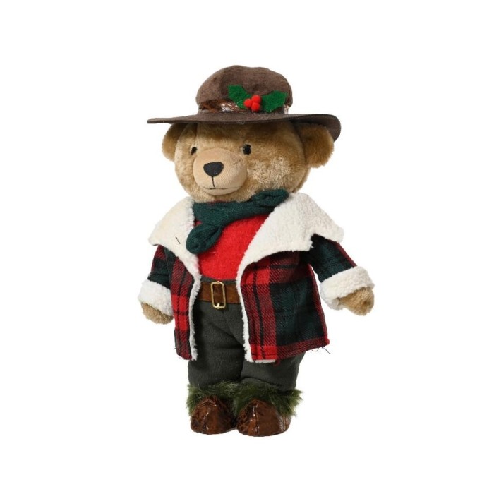 ORSO IN PIEDI VESTITO SCOZZESE H.45